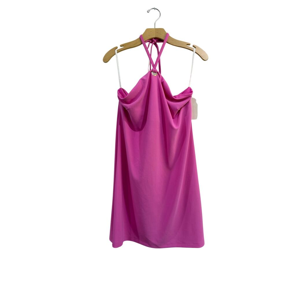 Boston Proper Pink Halter Bodycon Cocktail Dress Size Medium